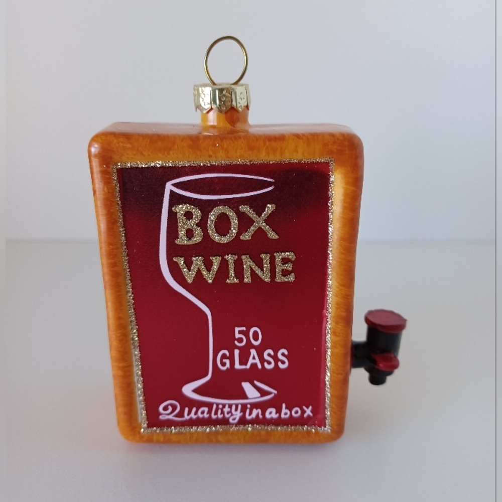Box Wine Christmas Ornament